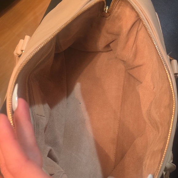 Saint Laurent Cream Satchel Leather Bag AUTHENTIC - Picture 7 of 13